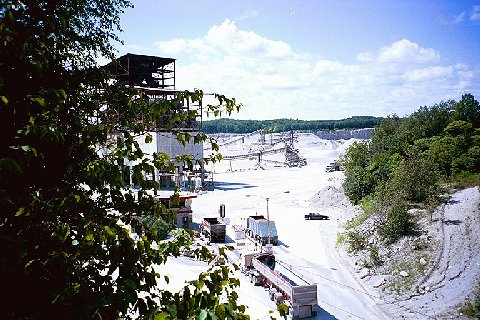 A view of the quarry from the foot bridge